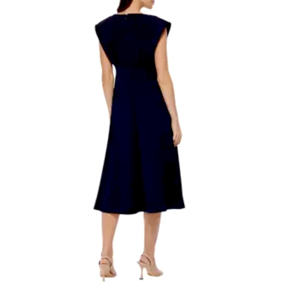 NEW Calvin Klein Women's Solid Midi Dress - Black, Size 6 - Picture 2 of 4